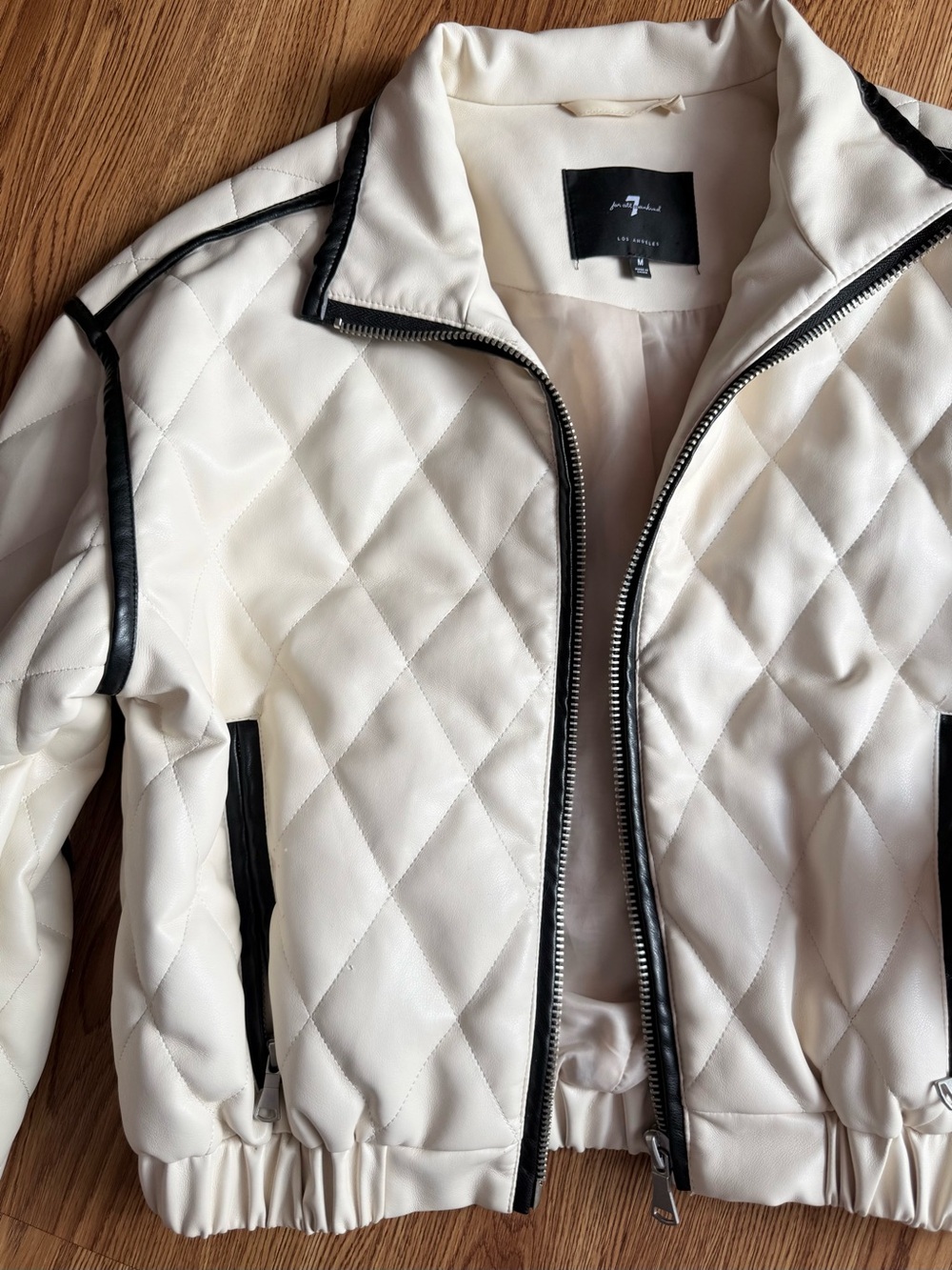 7 For All Mankind Quilted Bomber Jacket - Picture 2 of 6
